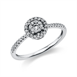 Ring 950 Pt Platin, 1 Brill. 0,05 ct, TW-si, 41 Brill. 0,22 ct, TW-si