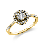 Ring 18 kt GG, 17 Brill. 0,22 ct, TW-si, 24 Brill. 0,17 ct, TW-si