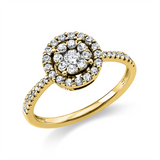 Ring 18 kt GG, 8 Brill. 0,12 ct, TW-si, 1 Brill. 0,11 ct, TW-si, 33 Brill. 0,28 ct, TW-si