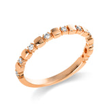 Ring 18 kt RG, 9 Brill. 0,14 ct, TW-si