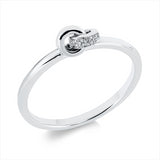 Ring 14 kt WG, 10 Brill. 0,05 ct, TW-si