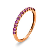 Ring 18 kt RG, 13 Saphire 0,38 ct pink