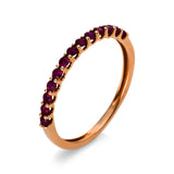 Ring 18 kt RG, 13 Rubine 0,37 ct rot