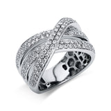Ring 18 kt WG, 146 Brill. 1,10 ct, TW-vsi