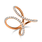 Ring 18 kt RG, 48 Brill. 0,90 ct, TW-vsi