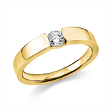 Ring 18 kt GG, 1 Brill. 0,25 ct, TW-si