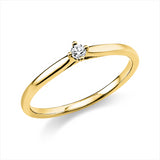 Ring 14 kt GG, 1 Brill. 0,05 ct, TW-si