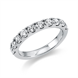 Ring 14 kt WG, 10 Brill. 1,08 ct, TW-si