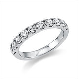 Ring 14 kt WG, 10 Brill. 1,08 ct, TW-si