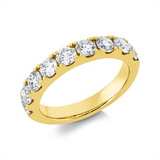 Ring 14 kt GG, 9 Brill. 1,51 ct, TW-si