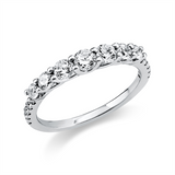 Ring 18 kt WG, 2 Brill. 0,27 ct, TW-si, 4 Brill. 0,26 ct, TW-si, 1 Brill. 0,15 ct, TW-si, 10 Brill. 0,13 ct, TW-si