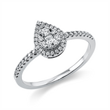 Ring 18 kt WG, 1 Brill. 0,03 ct, TW-si, 1 Princ. 0,07 ct, TW-si, 45 Brill. 0,20 ct, TW-si