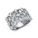 Ring 18 kt WG, 23 Brill. 5,77 ct, TW-si, 22 Brill. 0,40 ct, TW-si
