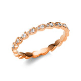 Ring 18 kt RG, 19 Brill. 0,05 ct, TW-si, 19 Brill. 0,19 ct, TW-si
