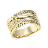 Ring 18 kt GG, 35 Brill. 0,26 ct, TW-si