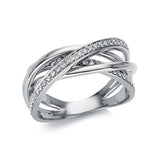 Ring 14 kt WG, 54 Brill. 0,30 ct, TW-si