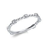 Ring 18 kt WG, 7 Brill. 0,10 ct, TW-si