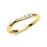 Ring 18 kt GG, 3 Brill. 0,07 ct, TW-si