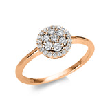 Ring 18 kt RG, 20 Brill. 0,10 ct, TW-si, 7 Brill. 0,20 ct, TW-si