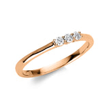 Ring 18 kt RG, 3 Brill. 0,12 ct, TW-si