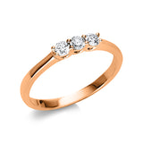 Ring 18 kt RG, 3 Brill. 0,24 ct, TW-si