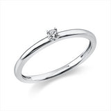 Ring 18 kt WG, 1 Brill. 0,05 ct, TW-si