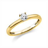 Ring 14 kt GG, 1 Brill. 0,25 ct, TW-si