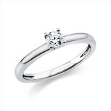 Ring 14 kt WG, 1 Brill. 0,25 ct, TW-si