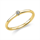 Ring 18 kt GG, 1 Brill. 0,05 ct, TW-si