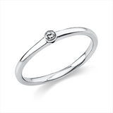Ring 18 kt WG, 1 Brill. 0,05 ct, TW-si