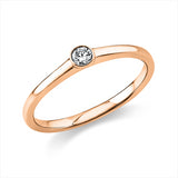 Ring 18 kt RG, 1 Brill. 0,10 ct, TW-si