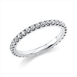Ring 14 kt WG, 34 Brill. 0,72 ct, TW-si