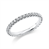 Ring 950 Pt Platin, 31 Brill. 0,65 ct, TW-si