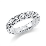 Ring 950 Pt Platin, 17 Brill. 3,93 ct, TW-si