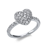 Ring 18 kt WG, 60 Brill. 0,92 ct, TW-vsi/si