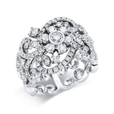 Ring 18 kt WG, 121 Brill. 1,67 ct, TW-vsi