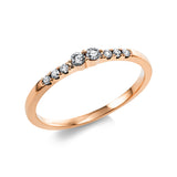 Ring 14 kt RG, 2 Brill. 0,08 ct, TW-si, 6 Brill. 0,07 ct, TW-si