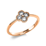 Ring 18 kt RG, 4 Brill. 0,32 ct, TW-si