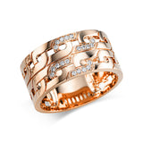 Ring 18 kt RG, 20 Brill. 0,09 ct, TW-si