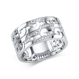 Ring 18 kt WG, 20 Brill. 0,09 ct, TW-si