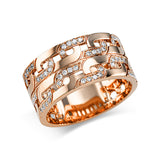Ring 18 kt RG, 60 Brill. 0,25 ct, TW-si