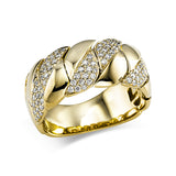 Ring 18 kt GG, 90 Brill. 0,39 ct, TW-si