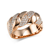 Ring 18 kt RG, 90 Brill. 0,40 ct, TW-si
