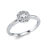 Ring 18 kt WG, 11 Brill. 0,43 ct, TW-si