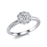 Ring 18 kt WG, 11 Brill. 0,50 ct, TW-si