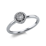 Ring 14 kt WG, 26 Brill. 0,20 ct, TW-si