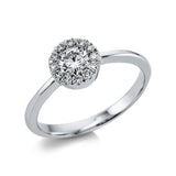 Ring 14 kt WG, 13 Brill. 0,51 ct, TW-si