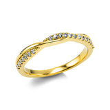 Ring 18 kt GG, 20 Brill. 0,17 ct, TW-vsi