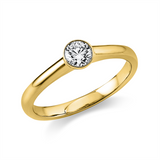 Ring 14 kt GG, GIA6512717519, 1 Brill. 0,30 ct, E-si