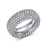 Ring 18 kt WG, 386 Brill. 7,92 ct, TW-vsi/si